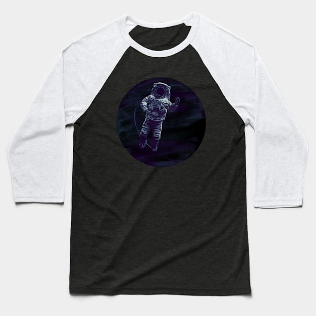 Space Walk Baseball T-Shirt by Slightly Unhinged